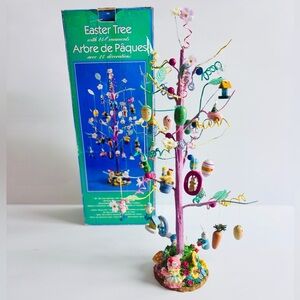 Vintage Easter Tree with 24 Ornaments
